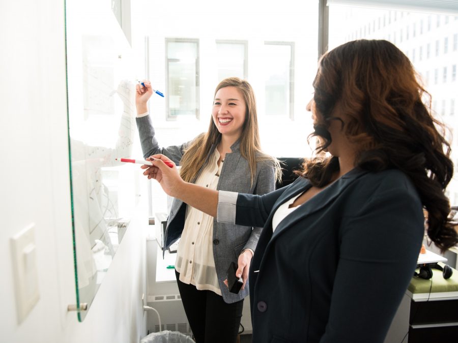 Writing on whiteboard